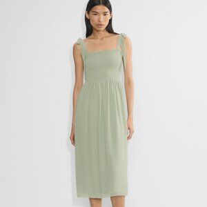 Aritiza Smocked Chiffon Midi Dress